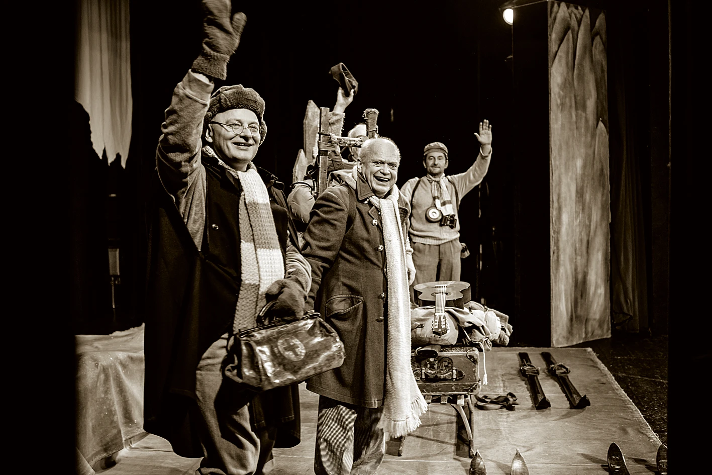 Scéna z inscenace Dobytí severního pólu